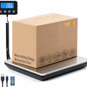 Digital Shipping Postal Scale 0.5 Oz High Accuracy！440Lb Commercial Weight Scale for Package, Small Business, Mail, Warehouse, Home, Battery & Charging Cable Included