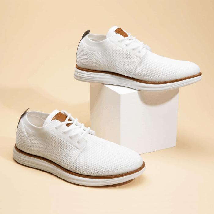 Men'S Knitflex Breeze Mesh Sneakers Oxfords Lace-Up Lightweight Casual Walking Shoes - Image 5