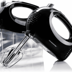 5-Speed Electric Hand Mixer with Stainless Steel Mixing Whisk, Snap-On Storage Case, Portable & Lightweight 150W Motor, Compact Handheld Mixer for Baking, Blending or Cooking, Black HM151B