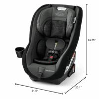 Contender Slim Convertible Car Seat, West Point, Space-Saving Design, Lightweight and Compact - Image 7