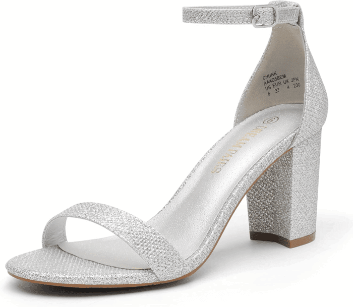 Women'S Chunk Low Heel Pump Sandals