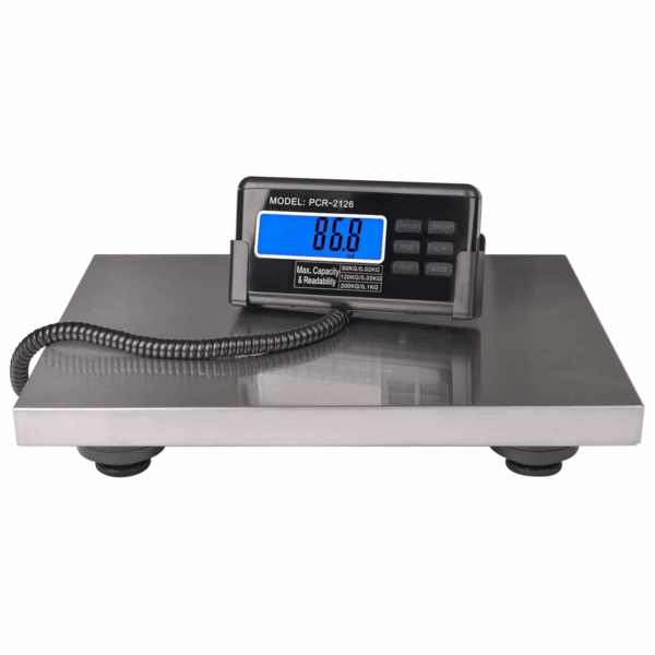 Large 440Lbs Shipping Scale, 15"X 12" Platform Heavy Duty Stainless Steel Platform for Postal Industrial Floor Business Office Home Warehouse Package Luggage