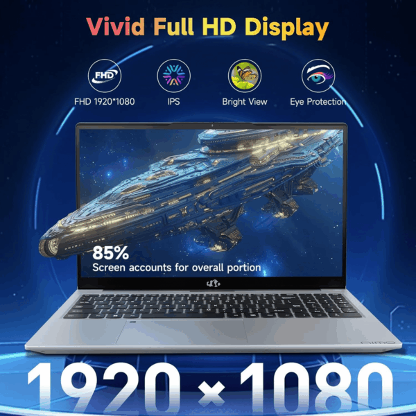 15.6-Fhd-Laptop Student-Laptop, 16GB RAM 1TB SSD, Intel Pentium Quad-Core N100 Processor (Up to 3.4Ghz) Backlit Keyboard Fingerprint Wifi 6 BT5.2 Business-Laptop, 2 Years Warranty Windows 11 Laptop - Image 4