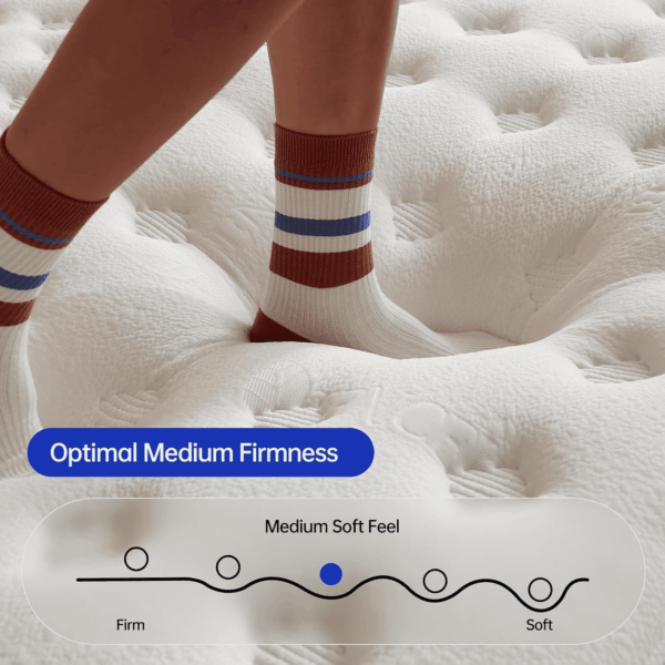 Quueen Size Mattress,14 Inch Queen Mattress in a Box,Superior Hybrid Mattress with Gel Memory Foam or Lumbar Support ,100 Night Trial,Maximum Support,Pressure Relief,Zoned Support Spring, Medium Firm - Image 3