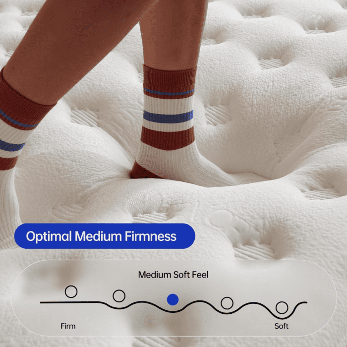 Quueen Size Mattress,14 Inch Queen Mattress in a Box,Superior Hybrid Mattress with Gel Memory Foam or Lumbar Support ,100 Night Trial,Maximum Support,Pressure Relief,Zoned Support Spring, Medium Firm - Image 3
