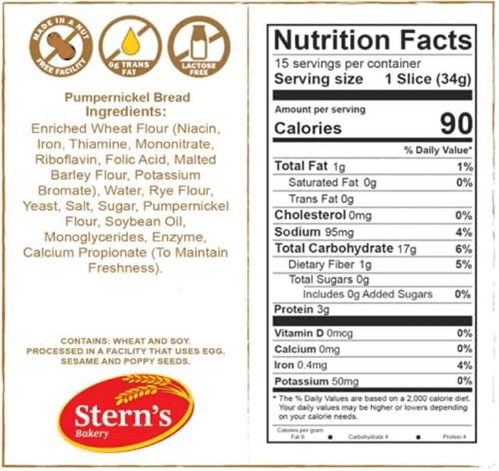 Pumpernickel Bread -2 Pack-16 Oz per Loaf | Delicious Sandwich Bread | Kosher Bread | Fresh Bread | Dairy & Nut Free | Stern’S Bakery - Image 7