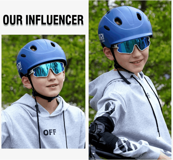 Kids Sunglasses Youth Baseball Sun Glasses Lightweight TR90 Frame UV400 Sports Cycling Shades for Boys Girls DK268 - Image 2