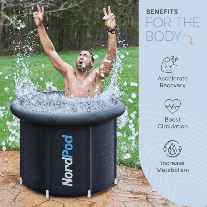 Nordpod Recovery Ice Tub – Portable Cold Plunge Tub for Athletes, Ice Bath for Recovery & Therapy – Outdoor/Indoor Use, All-Weather Lid, XL Size – Holds up to 102 Gallons - Image 3