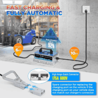 Forklift Battery Charger 24V 20A Trickle Charging Pallet Jack Battery Charger 24 Volt Forklift Charger with 16FT Cable for 24V Electric Pallet Jack, Stacker, Floor Scrubber, Scissor Lifter - Image 4
