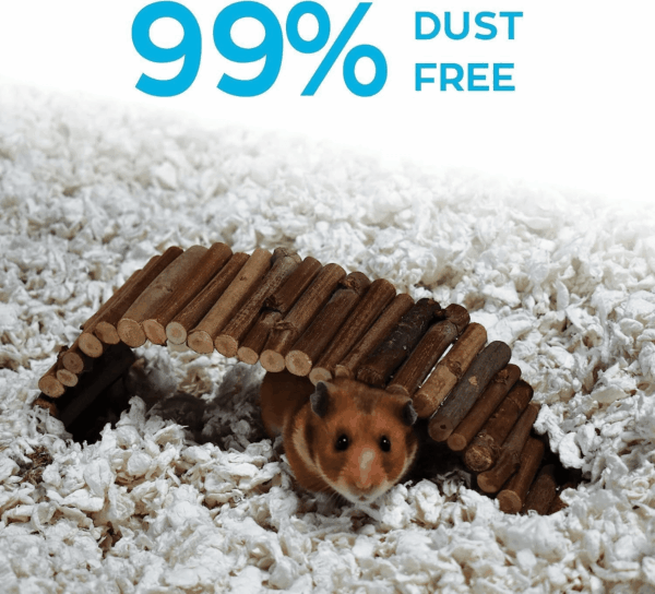 99% Dust-Free White Natural Paper Small Pet Bedding with Odor Control, 10L, White - Image 6