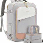Travel Backpack for Women, 40L Carry on Backpack Flight Approved, Large Personal Item Bag Fits 17 Inch Laptop, TSA Approved Luggage with 3 Packing Cubes,Waterproof Weekender Gym Essentials