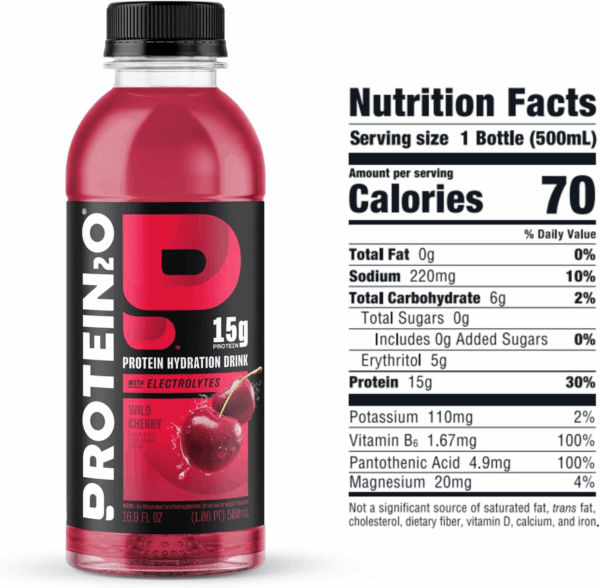 15G Whey Protein Isolate Hydration Drink, 350Mg of Electrolytes, Vitamins B5 & B6, Low Sugar, Flavor Fusion Variety Pack, 16.9 Oz Bottle (Pack of 12) - Image 7