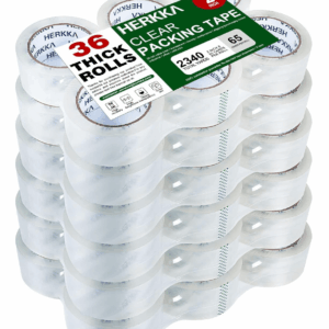 Clear Packing Tape, 36 Rolls Heavy Duty Packaging Tape for Shipping Packaging Moving Sealing, Thicker Clear Packing Tape, 2 Inches Wide, 65 Yards per Roll, 2340 Total Yards