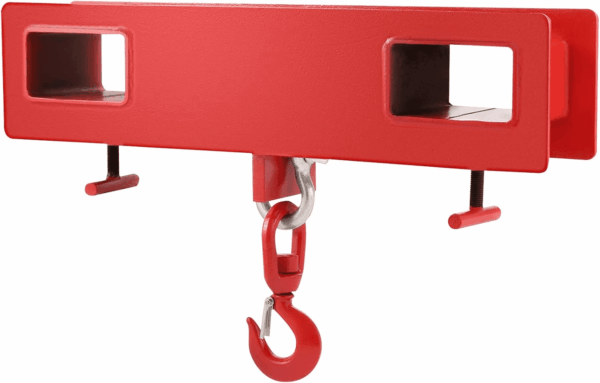 Forklift Lifting Hook, 4400Lbs Capacity Forklift Lifting Hoist, Red Forklift Mobile Crane with Swivel Hook and Two Large T-Screws, Hook Forklift Lifting Hoist, Fork Lifting Attachment - Image 9