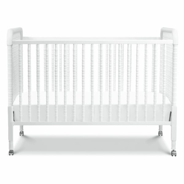 Jenny Lind 3-In-1 Convertible Baby Crib - GREENGUARD Gold Certified Portable Crib - Convertible Crib to Toddler Bed and Daybed - 4 Adjustable Heights - Easy to Assemble White Wooden Crib - Image 6