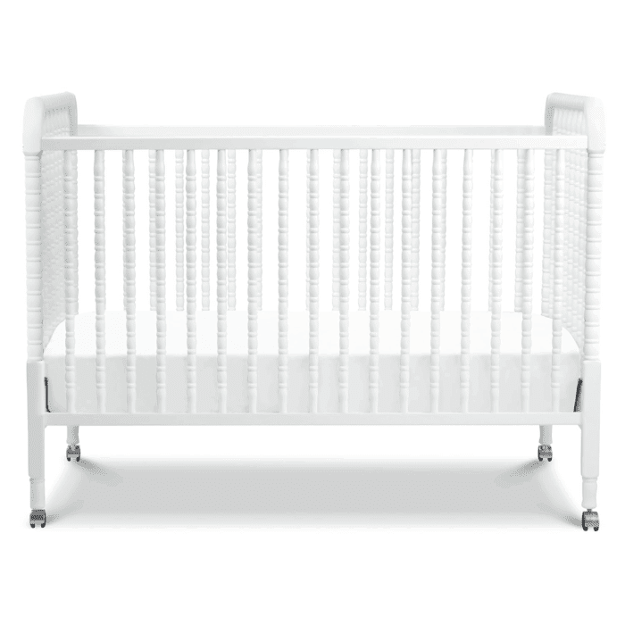 Jenny Lind 3-In-1 Convertible Baby Crib - GREENGUARD Gold Certified Portable Crib - Convertible Crib to Toddler Bed and Daybed - 4 Adjustable Heights - Easy to Assemble White Wooden Crib - Image 6