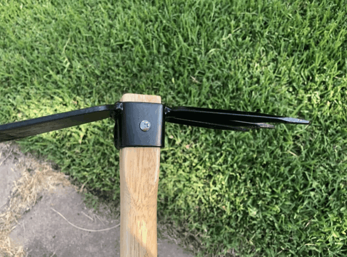 Hoe and Cultivator Hand Tiller - Carbon Steel Blade - Heavy Duty for Loosening Soil, Weeding and Digging - Rubber Ergo Grip Handle - Rust Proof - Image 2