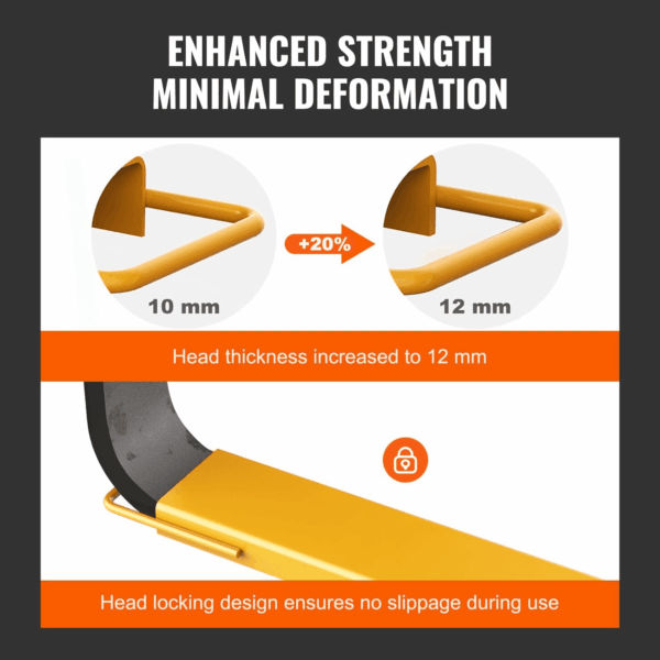 Forklift Extensions, 72 Inch Fork Extensions 4.5 Inch Width, Heavy Duty Fork Extensions for Forklifts, 1 Pair Forklift Extensions for Forklift Truck, Yellow - Image 4