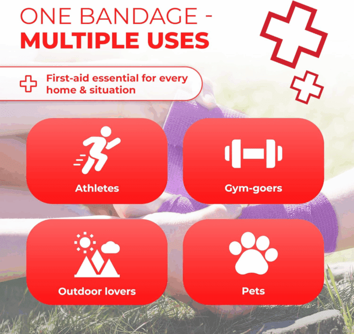 Self Adherent Cohesive Bandages 3" X 5 Yards - 6 Count, Rainbow Colors - Image 6