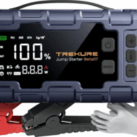 10-In-1 Car Battery Jump Starter with Air Compressor 6000A 160PSI 45W Charger, Jump Starter Jump Box (All Gas 12L Diesel), Car Battery Jumper Starter Portable Jumper Cables, Gloves, Lights