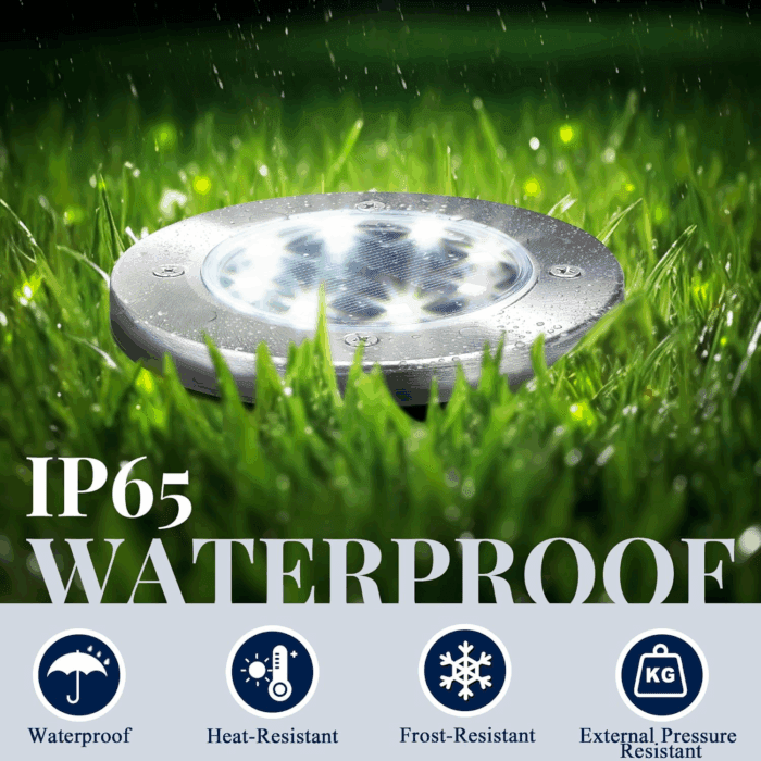 Solar Lights Outdoor Waterproof, 12 Pack Solar Ground Lights, Solar Garden Lights Landscape Lighting for Pathway Driveway Patio Backyard Walkway (Warm White) - Image 5