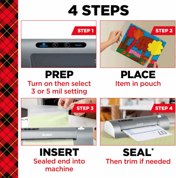Thermal Laminator, 1 Thermal Laminator, 2 Thermal Pouches - Image 8