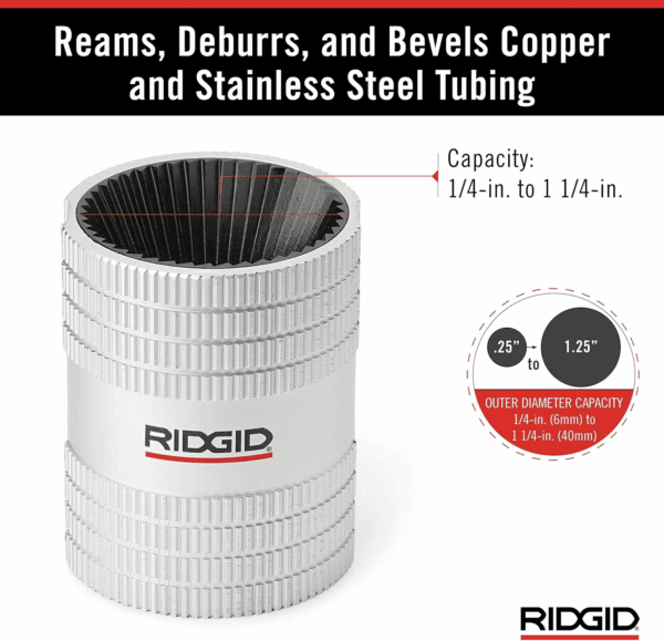 29983 Model 223S 1/4" to 1-1/4" Inner/Outer Copper and Stainless Steel Tubing and Pipe Reamer, Small - Image 3