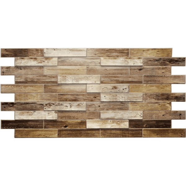 38-In X 18-In Embossed Brown PVC Wall Panel Abstract - Image 3