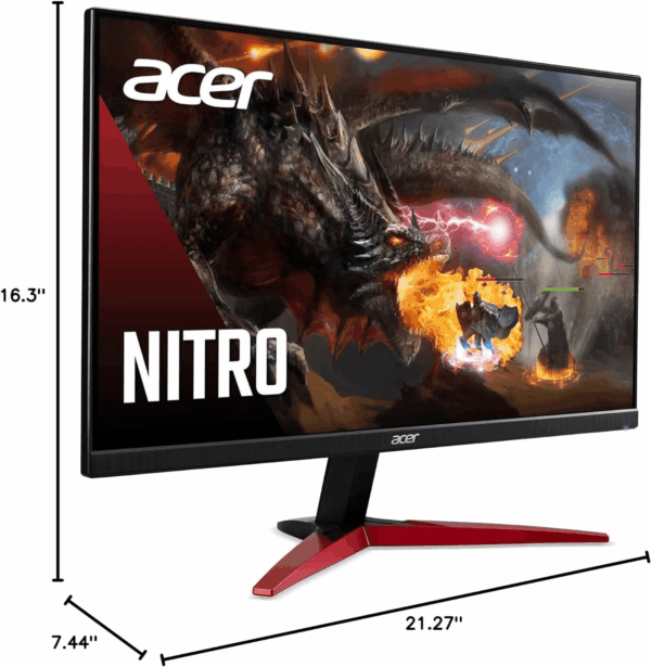 Nitro KG241Y Sbiip 23.8” Full HD (1920 X 1080) VA Gaming Monitor | AMD Freesync Premium Technology | 165Hz Refresh Rate | 1Ms (VRB) | Zeroframe Design | 1 X Display Port 1.2 & 2 X HDMI 2.0,Black - Image 11