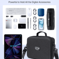 Electronic Organizer Travel Case Large, Hard Case for Electronics, EVA Tech Organizers, Travel Cable Bag with Shoulder Strap, Charger Organizers Carrying Cases for Ipad(Up to 11’’) - Image 5
