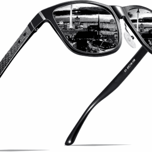 Men'S Retro Metal Frame Driving Polarized Sunglasses for Men Sun Glasses