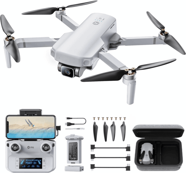 HS360E GPS EIS Drones with Camera for Adults 4K, 249G FAA Compliant Lightweight Foldable FPV RC Quadcopter Drone with 1200W Sensor, 20000Ft Range, Auto Return, Follow Me, Upgraded HS360S