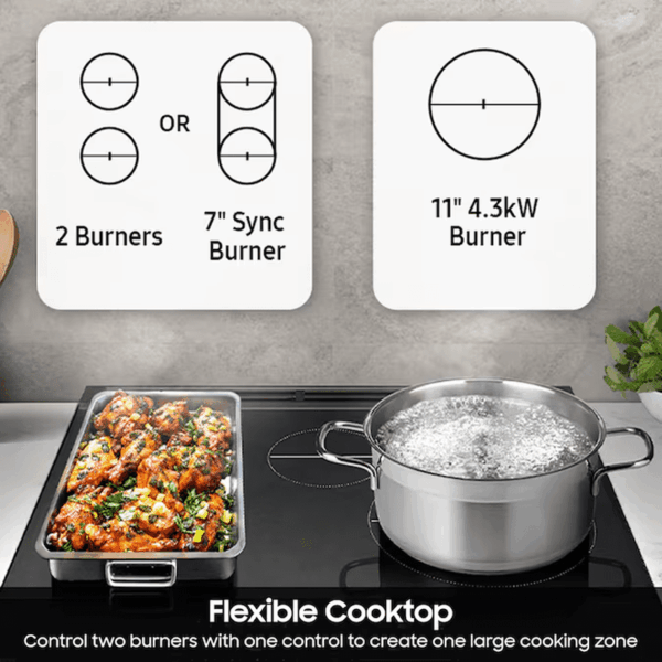 30-In Glass Top 5 Burners 6.3-Cu Ft Freestanding Electric Range ( Stainless Steel ) - Image 4