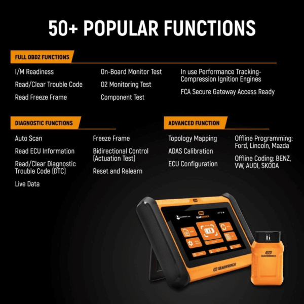 7" Wireless Bi-Directional Diagnostic Scanner Tablet | GWSMART07 - Image 3