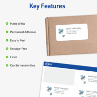 Printable Shipping Labels with Sure Feed, 2" X 4" Customizable Stickers, White, 5,000 Blank Mailing Labels for Laser Printers, Great for Mailing, Shipping, and More (95910) - Image 3