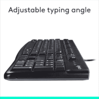 K120 Wired Keyboard for Windows, Plug and Play, Full-Size, Spill-Resistant, Curved Space Bar, Compatible with PC, Laptop - Black - Image 6