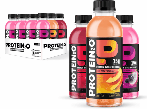 15G Whey Protein Isolate Hydration Drink, 350Mg of Electrolytes, Vitamins B5 & B6, Low Sugar, Flavor Fusion Variety Pack, 16.9 Oz Bottle (Pack of 12)