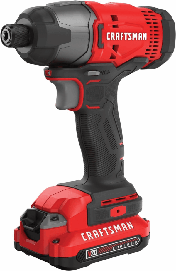 20V MAX Impact Driver Kit, 1/4 Inch, 2,800 RPM, LED Work Light, Battery and Charger Included (CMCF800C1)