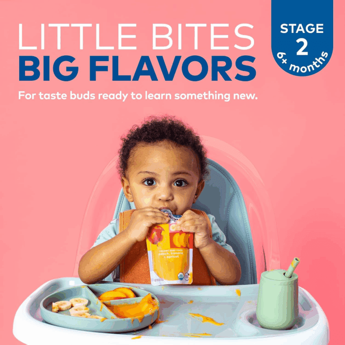 Stage 2 Organic Baby Food - Fruit and Veggie Variety Pack - 4 Oz Pouch (Pack of 8) - Organic Fruit and Vegetable Baby Food Pouch - Image 5