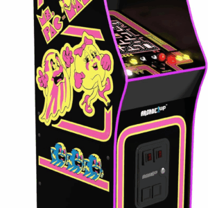 Ms. Pacman Deluxe Black Variant Arcade Machine, Built for Your Home, with 5-Foot Tall Full-Size Stand-Up Cabinet, 14 Classic Games, and 17-Inch Screen