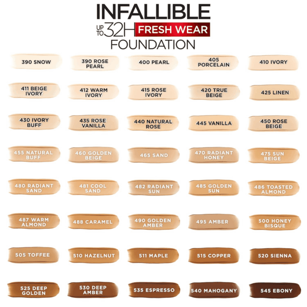 Makeup Infallible up to 32 Hour Fresh Wear Lightweight Foundation, 411 Beige Ivory, 1 Fl Oz, Packaging May Vary - Image 6