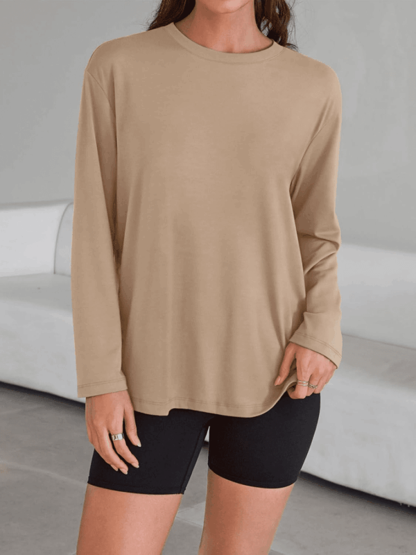 Womens Oversized Long Sleeve T Shirts 2025 Basic Crewneck Tee Fall Tops Casual Workout Y2K Clothes - Image 5