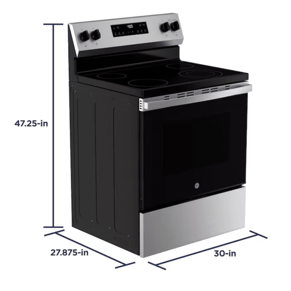 30-In Glass Top 4 Burners 5.3-Cu Ft Freestanding Electric Ran ( Stainless Steel ) - Image 16