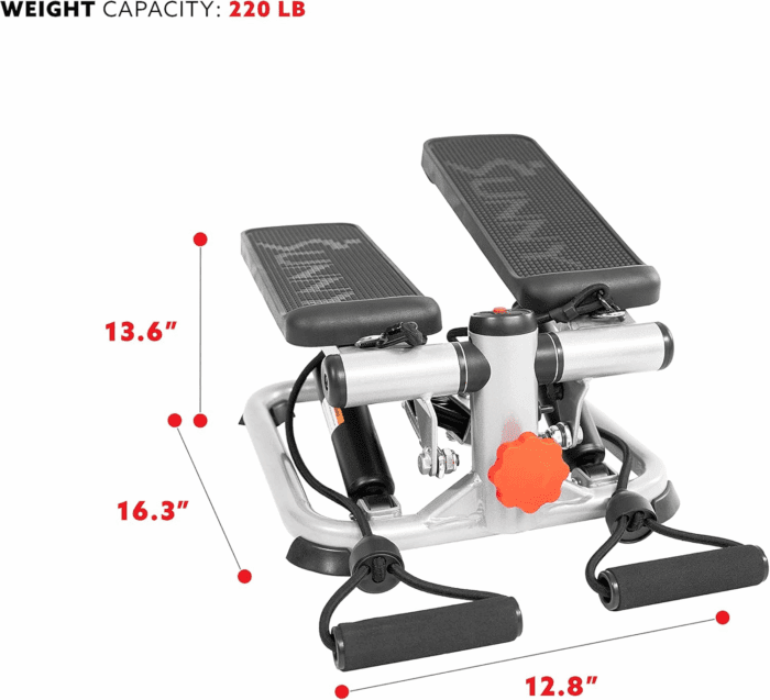 Mini Steppers for Exercise at Home, Stair Step Workout Machine, Full Body Cardio Equipment, with Optional Free Sunnyfit App Connection and Resistance Band - Image 5