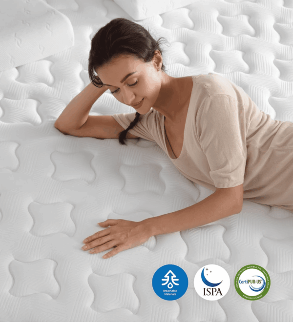 Full Size Mattress,10 Inch Hybrid Full Mattress in a Box with Memory Foam & Individual Pocket Spring for Pain Relief,Medium Firm White Mattresses,Certipur-Us Certified. - Image 3
