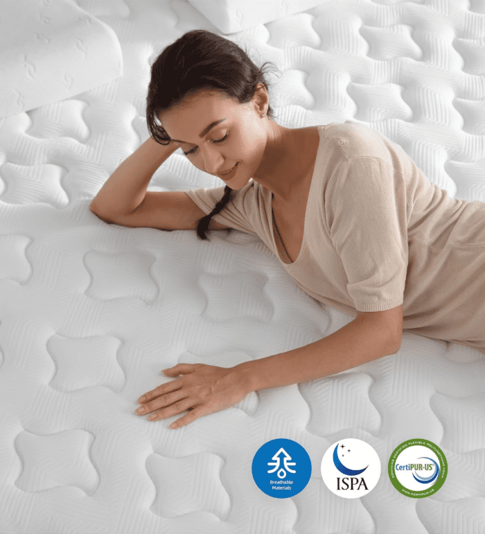 Full Size Mattress,10 Inch Hybrid Full Mattress in a Box with Memory Foam & Individual Pocket Spring for Pain Relief,Medium Firm White Mattresses,Certipur-Us Certified. - Image 3
