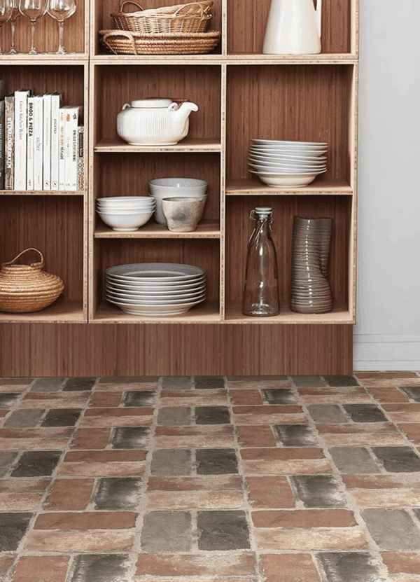 Harvard Brick Red Peel & Stick Floor Tiles - Image 3