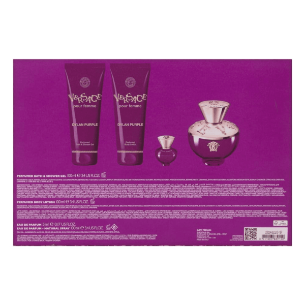 Dylan Purple for Women 4 Piece Set Includes: 3.4 Oz Eau De Parfum Spray + 3.4 Oz Perfumed Bath Shower Gel + 3.4 Oz Perfumed Body Lotion + 0.17 Oz Eau De Parfum - Image 2