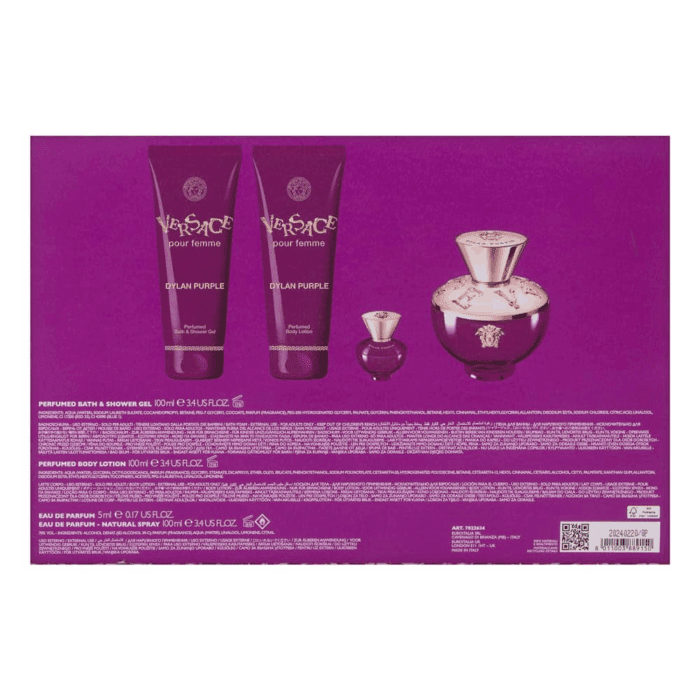 Dylan Purple for Women 4 Piece Set Includes: 3.4 Oz Eau De Parfum Spray + 3.4 Oz Perfumed Bath Shower Gel + 3.4 Oz Perfumed Body Lotion + 0.17 Oz Eau De Parfum - Image 2