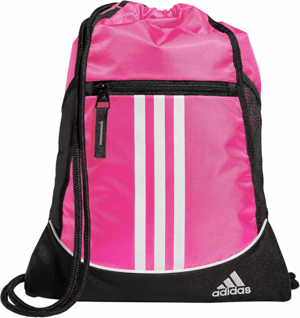 Alliance Sackpack, Drawstring, Lightweight Small Gym Bag for Women, Soccer Backpack, Team Shock Pink, One Size